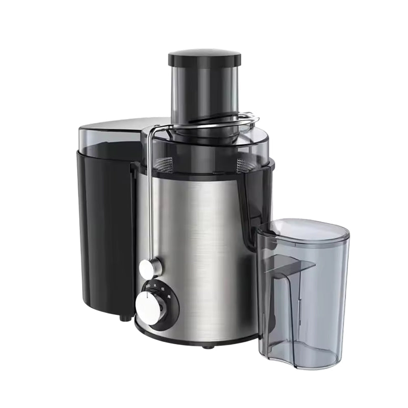 Juicilox Juicer Machine and black juicer on a white background