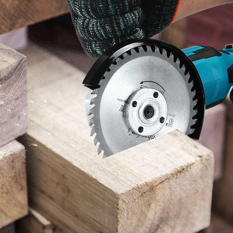 Kalvori Angle Grinder application - wood cutting with wood cutting blade