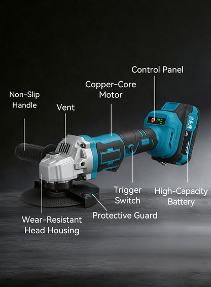 Kalvori Angle Grinder kit portrait - what is in the box wood blade metal disc stone disc flap disc