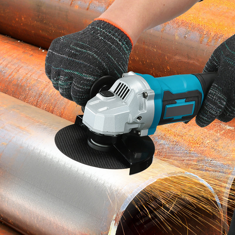 Kalvori Angle Grinder application - rust removal and surface grinding with flap disc