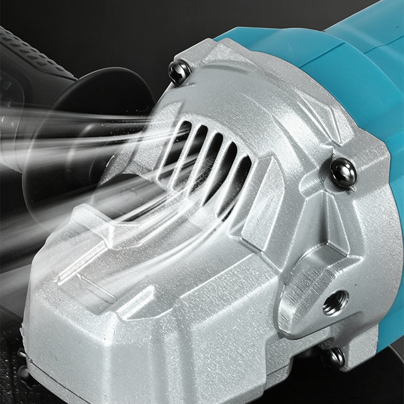 Kalvori Angle Grinder spiral ventilation design - optimised airflow for heat dissipation during operation