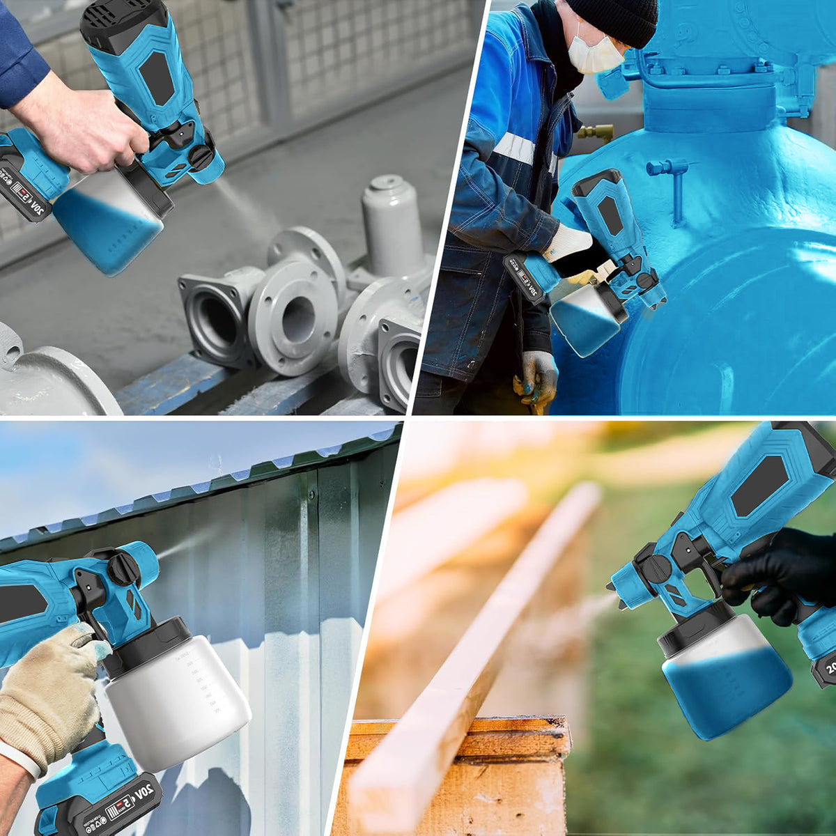 Kalvori Cordless Paint Sprayer for furniture fences and walls