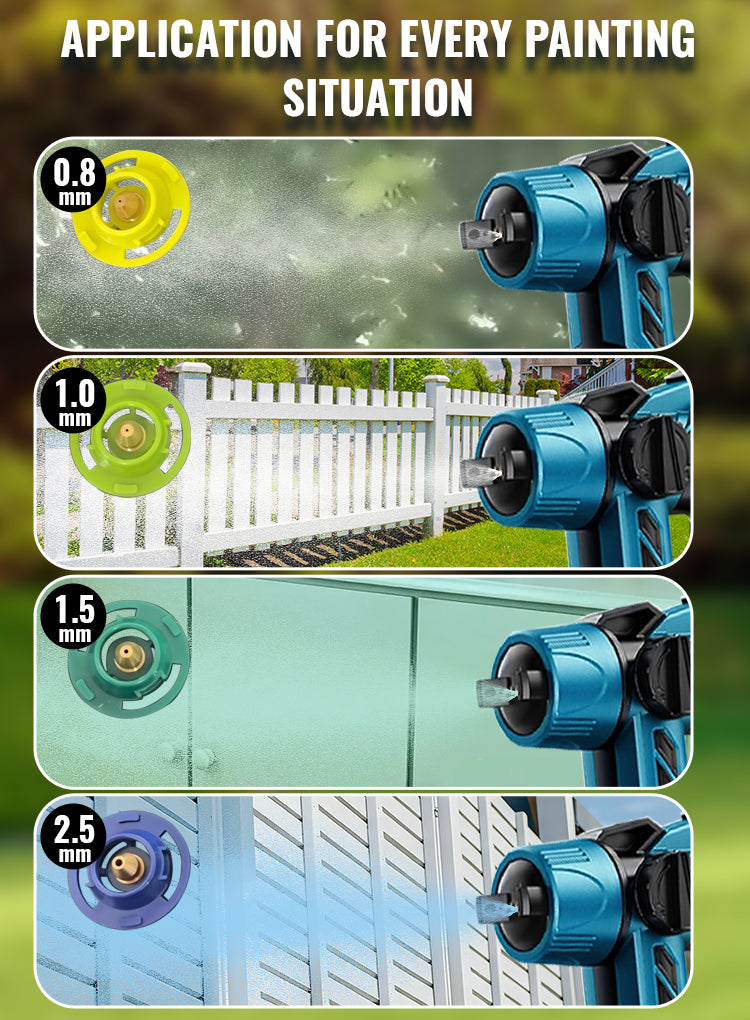 Kalvori Cordless Paint Sprayer spray pattern setting