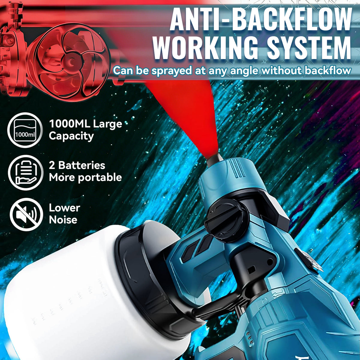 Kalvori Cordless Paint Sprayer portable use