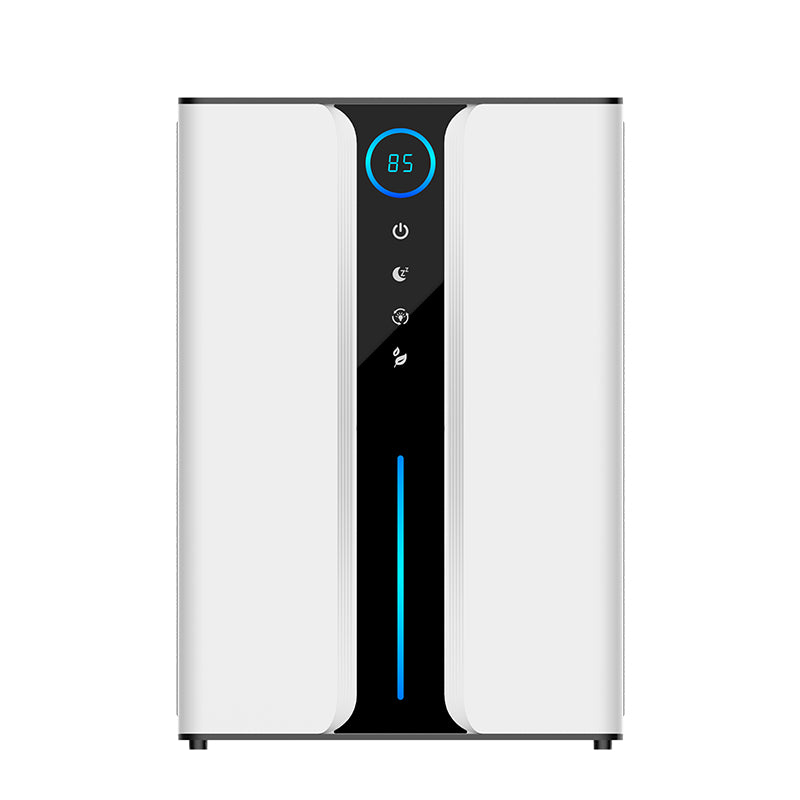 White Kalvori Dehumidifier with digital display on a white background