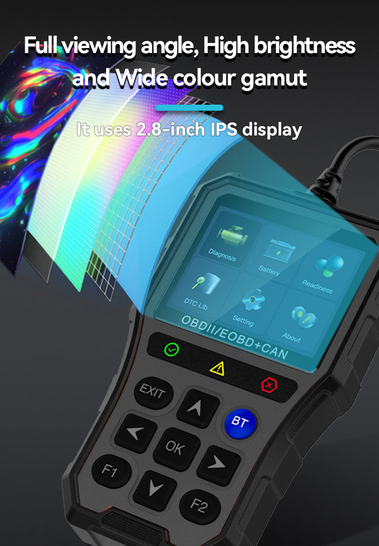 Kalvori OBD2 Scanner app portrait - performance test results displayed on smartphone