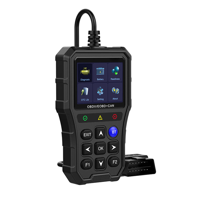 Kalvori OBD2 Scanner - product view 2 showing device side profile and OBD2 connector