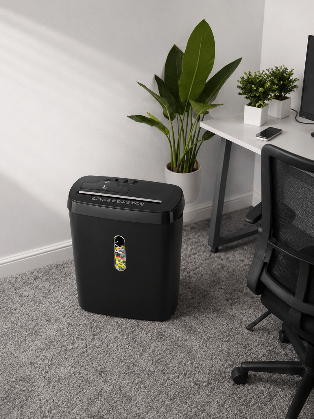 Kalvori Paper Shredder bin detail