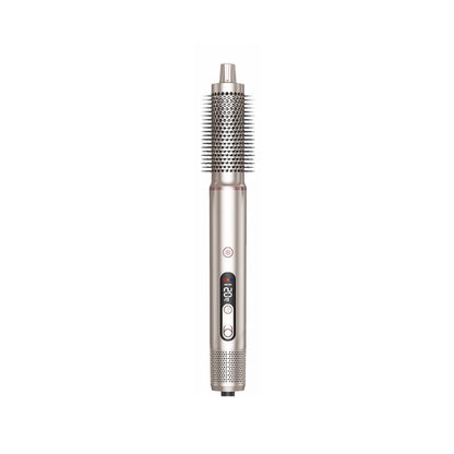 Silver Keovy Hot Air Brush with bristle brush head on a white background
