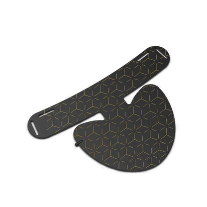 Black Keovy LED Face Mask with geometric pattern on a white background