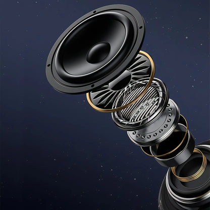 Speaker Keovy Lavalier Microphone with detailed internal components on a dark blue background