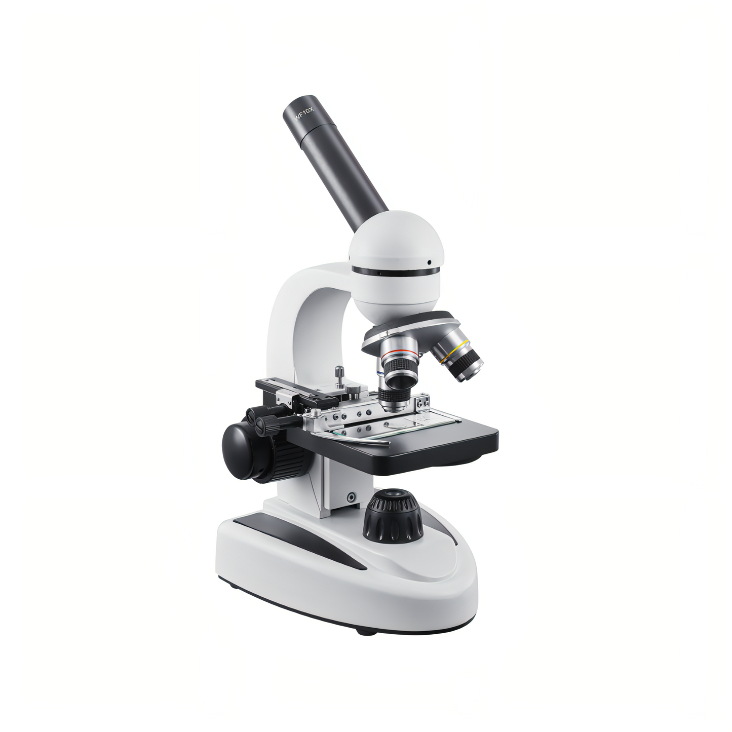 White Keovy Microscope on a white background