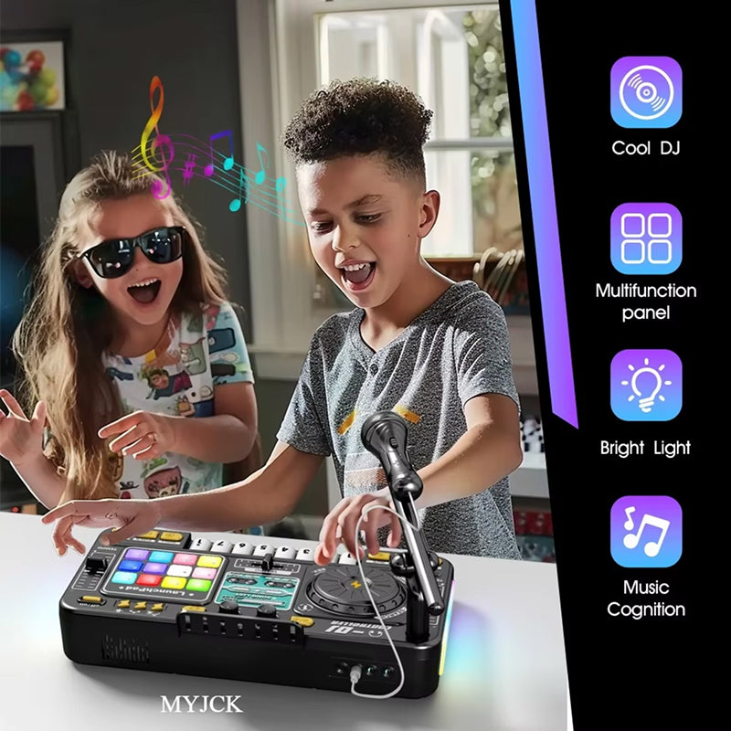children with KidieMix Kids DJ Table