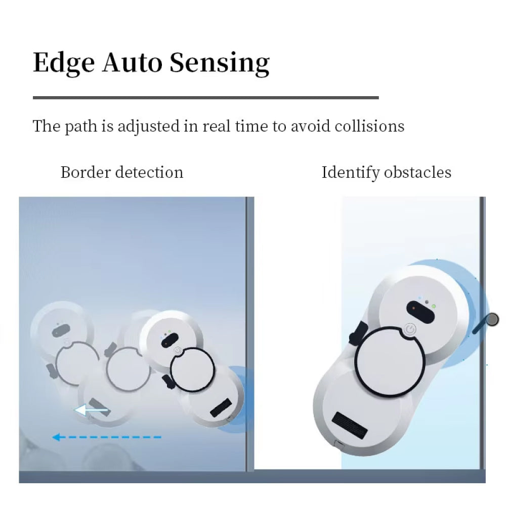 KleerMate Smart Cleaning Robot with edge auto sensing technology for border detection and obstacle identification.