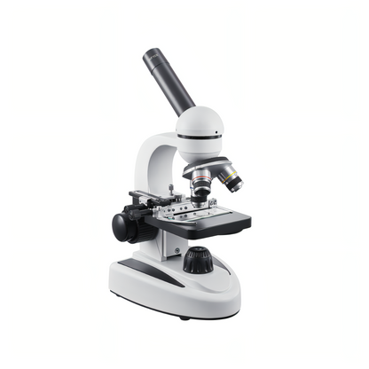 White Korons Microscope on a white background