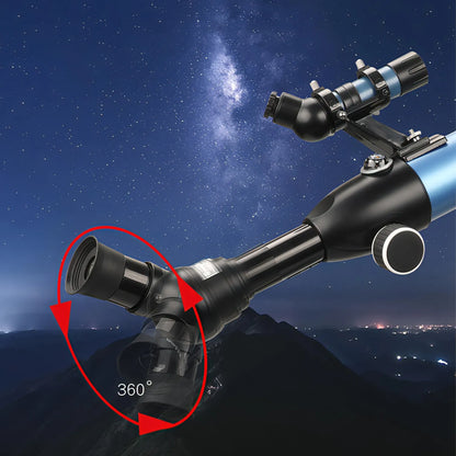 korons Telescope with a red circle highlighting a feature against a night sky background