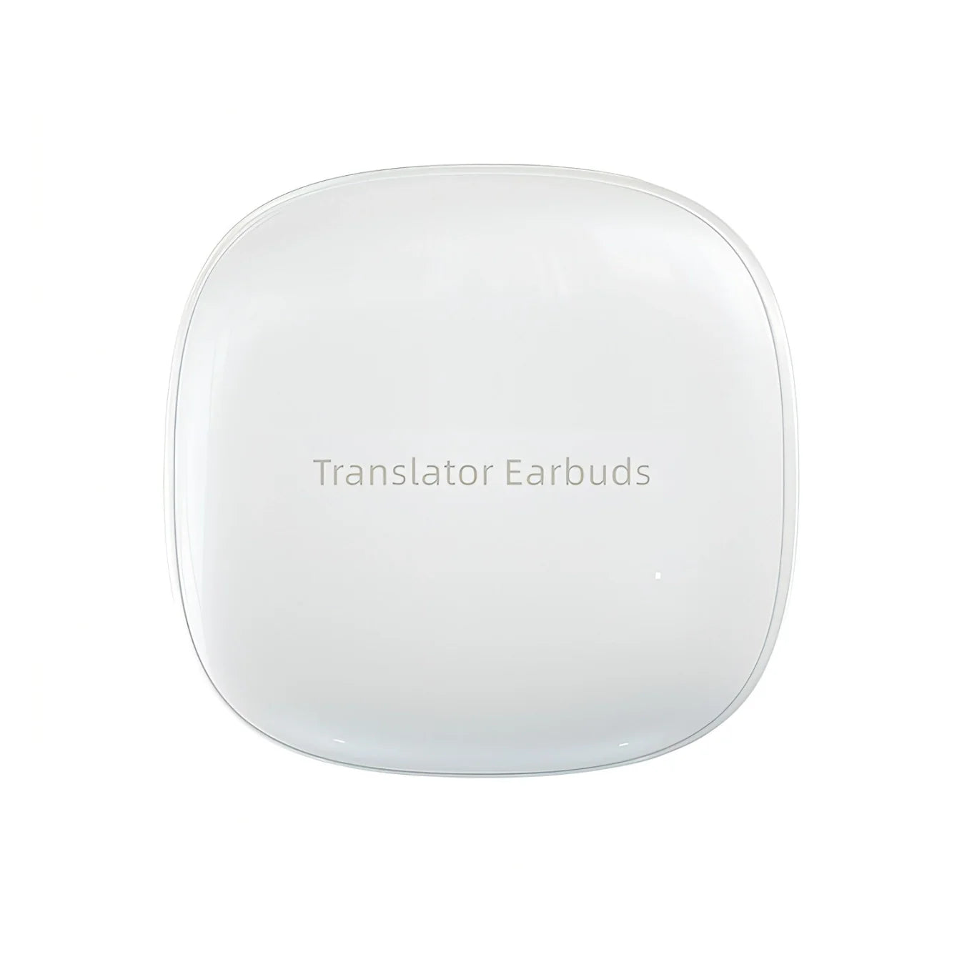White square Korons Translator Earbuds with 'Translator Earbuds' text on a white background