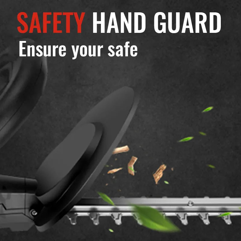 Lawnora Cordless Hedge Trimmer safety hand guard