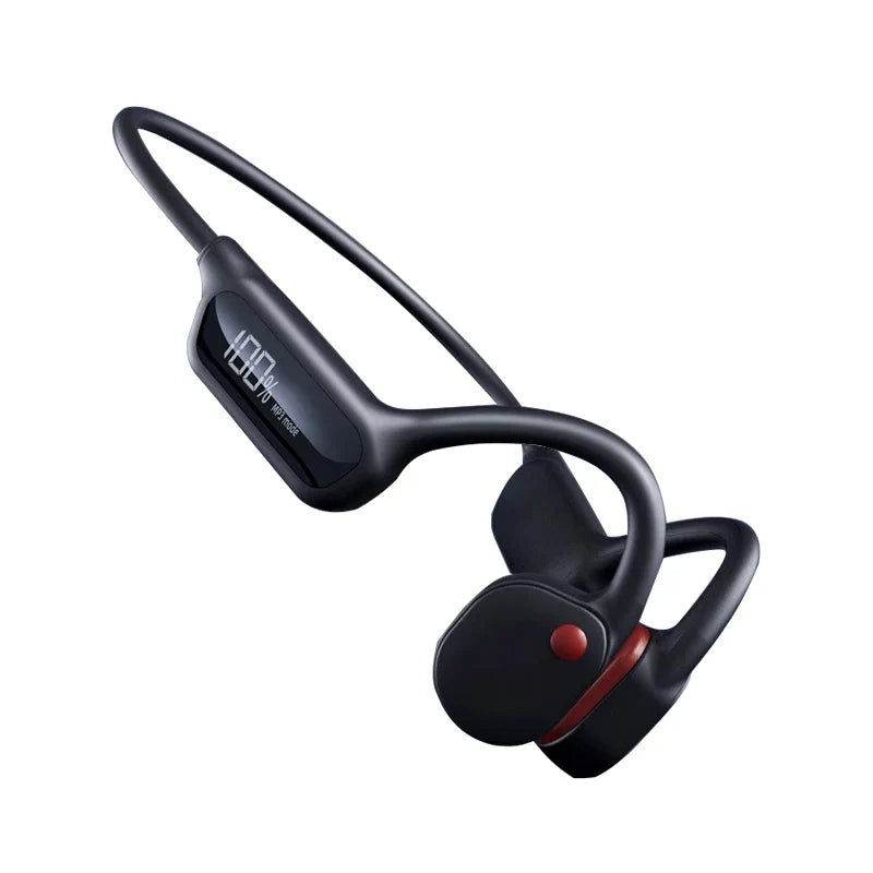 Luvant Bone Conduction Headphones in black with open-ear design and lightweight ergonomic fit for safe, immersive listening

