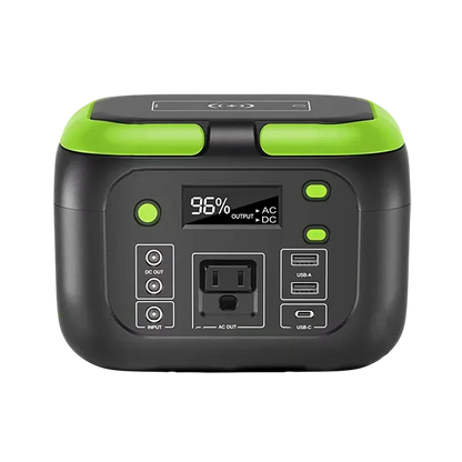 MQPower Portable Power Stations with green accents on a white background