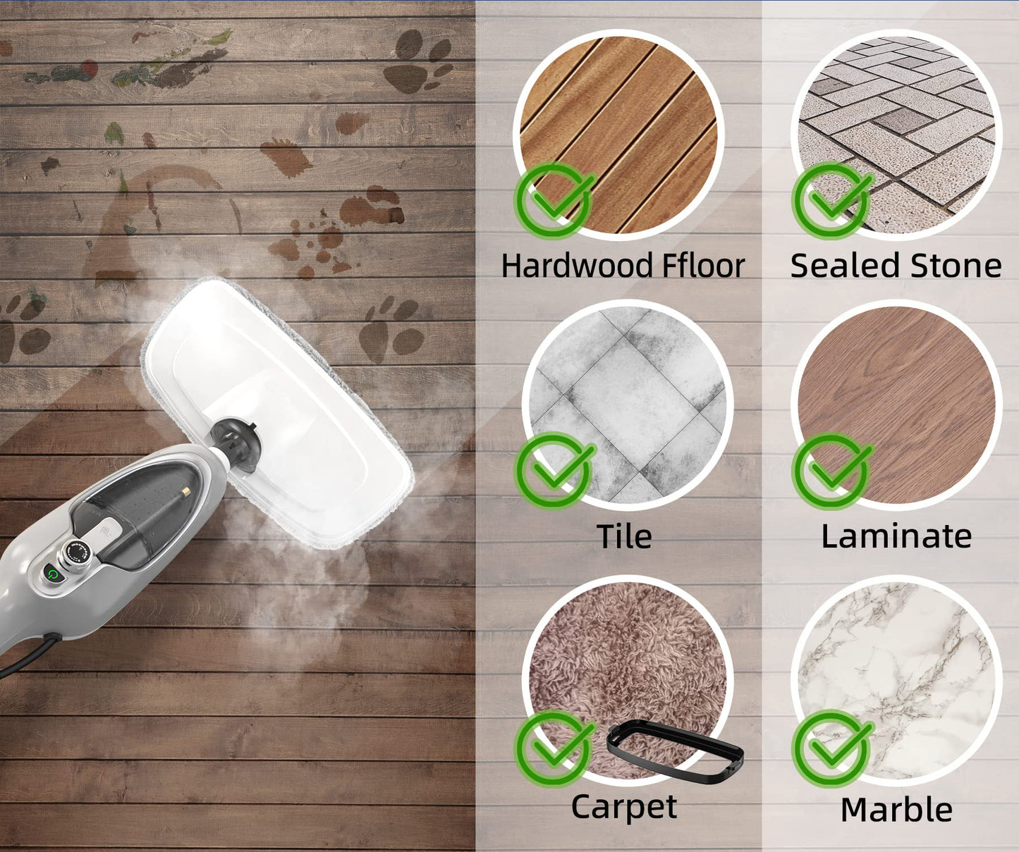 Mistivo Steam Mop safe for all sealed floors