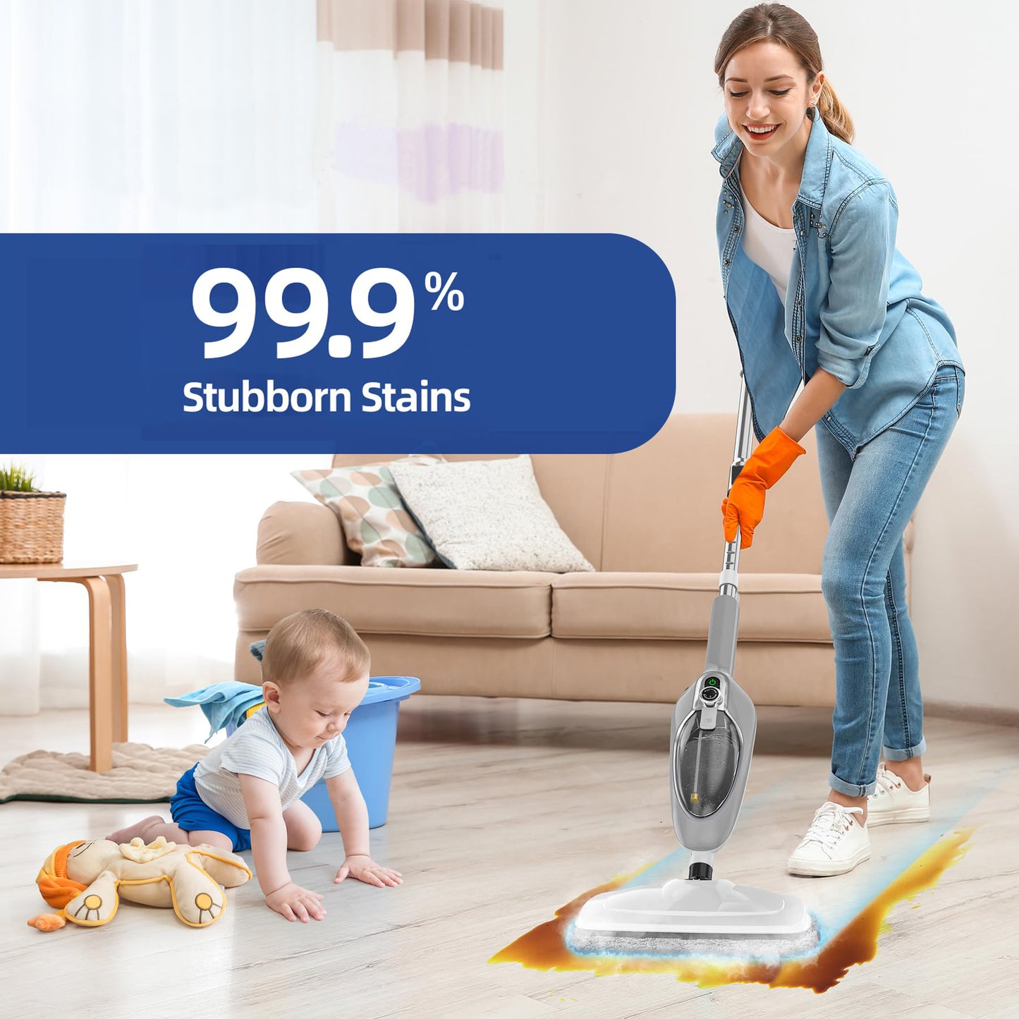 Mistivo Steam Mop high-temp sanitisation