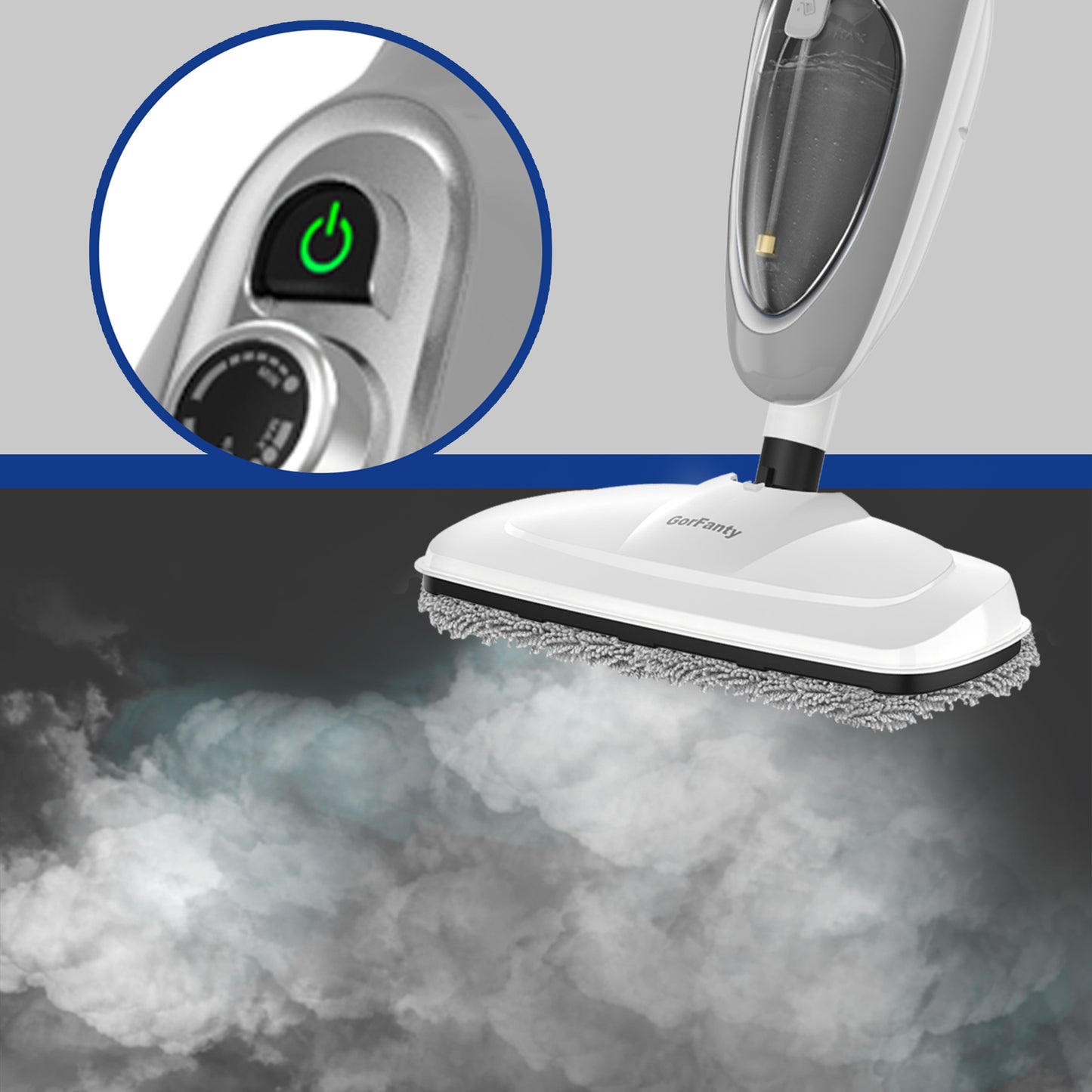 Mistivo Steam Mop one-button continuous steam