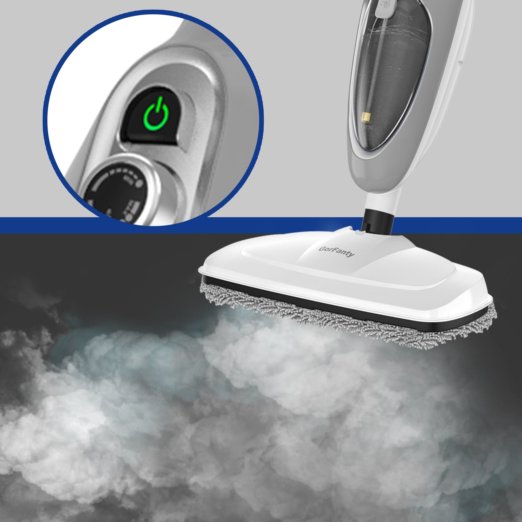 Mistivo Steam Mop one-button continuous steam