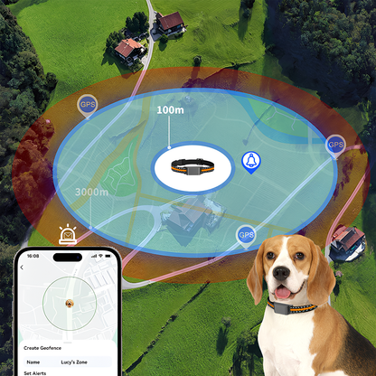 Moravon Dog GPS Tracker virtual geofence 3000m - instant alert when pet crosses boundary