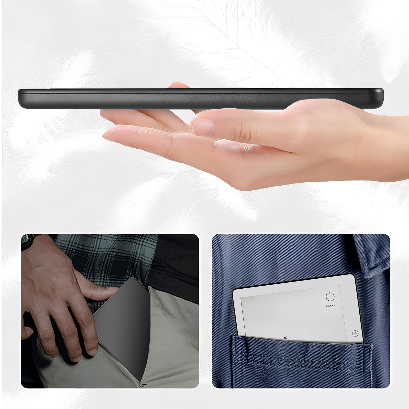 Moravon Ebook Reader feather-light fatigue-free - 150g lighter than smartphones no wrist strain