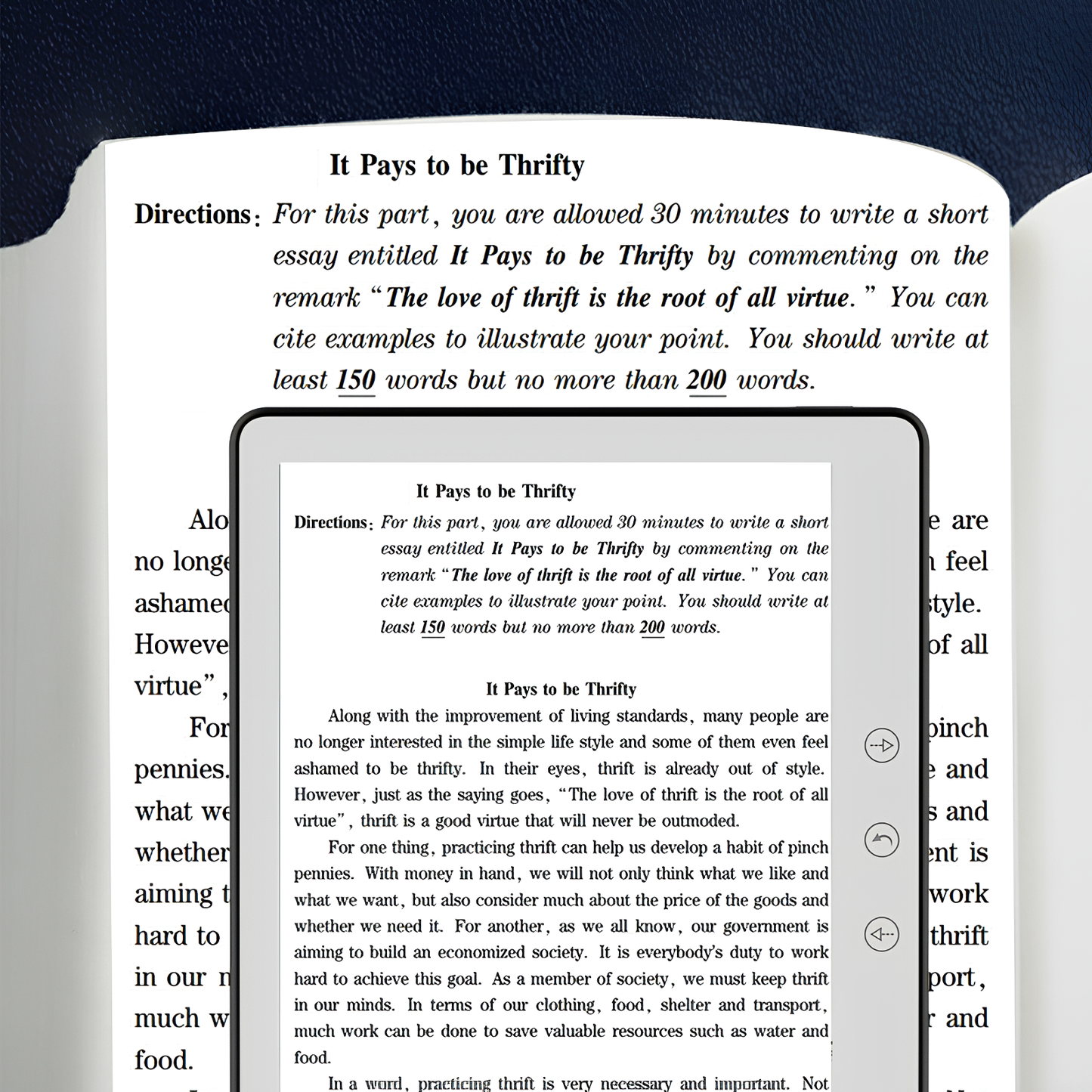 Moravon Ebook Reader gentle as paper free from blue light - E-Ink no flicker eye comfort
