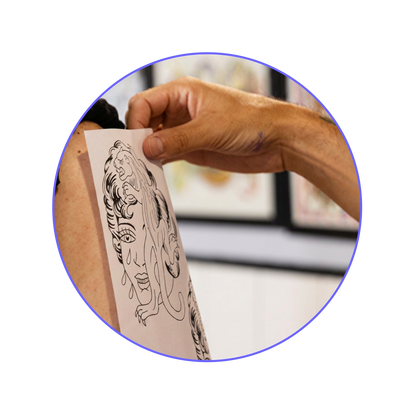 Moravon Portable Printer use case - tattoo precision stencils from digital artwork for placement