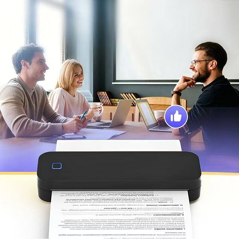 Moravon Portable Printer lower total cost of ownership - no ink toner ribbons only thermal paper