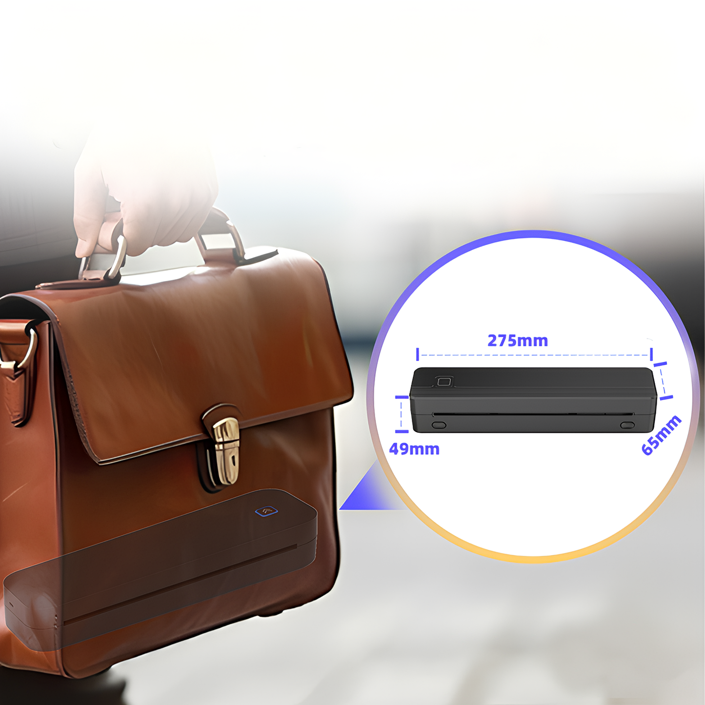 Moravon Portable Printer lightweight body - hassle-free carry one-handed grip long hours