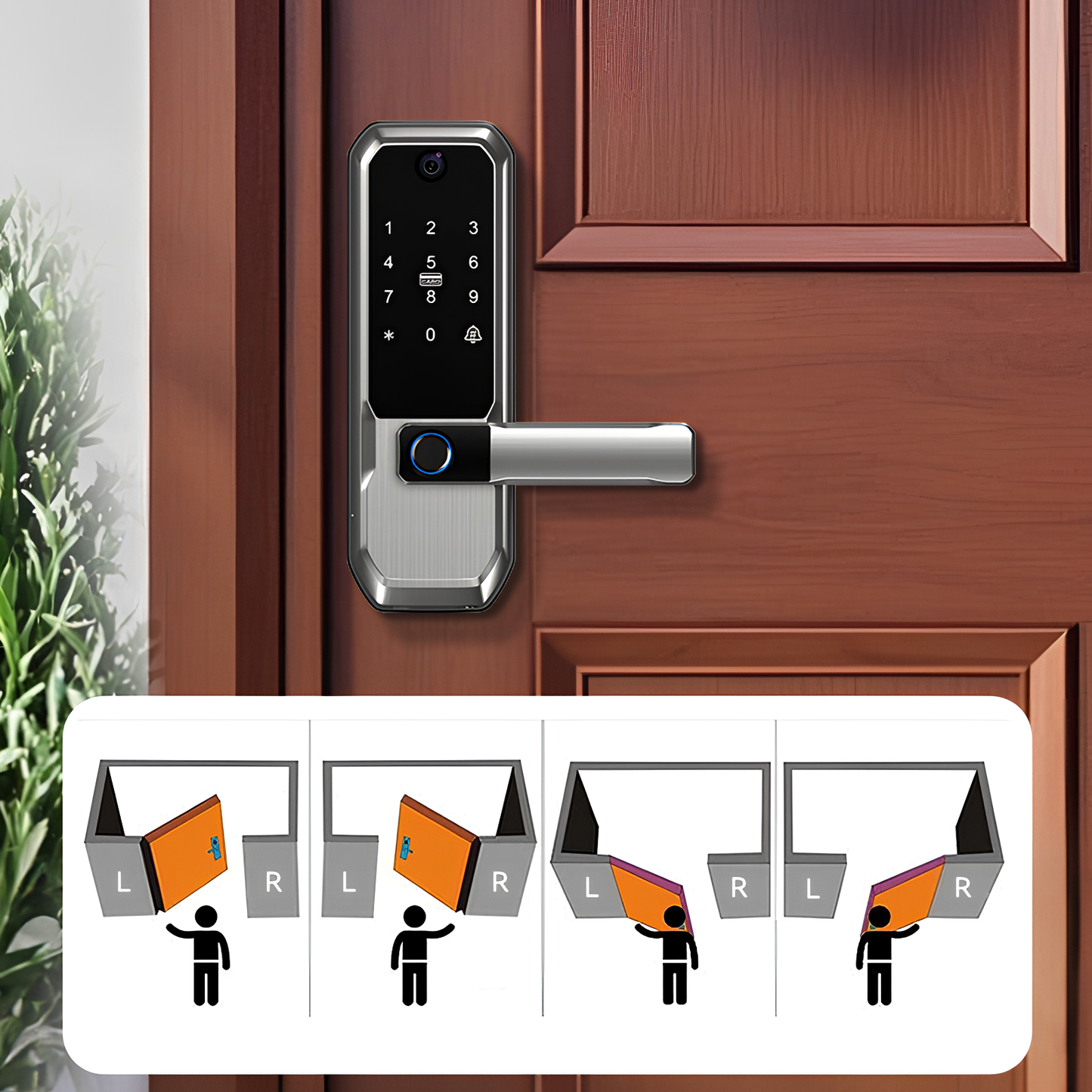 Moravon Smart Door Lock universal fit easy installation - all door types no professional tools