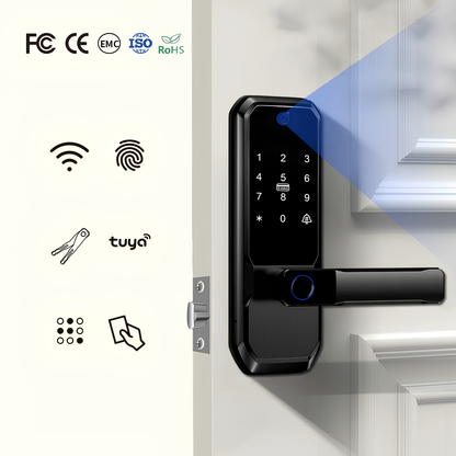Moravon Smart Door Lock tamper protection - auto one-minute lockout real-time app record upload