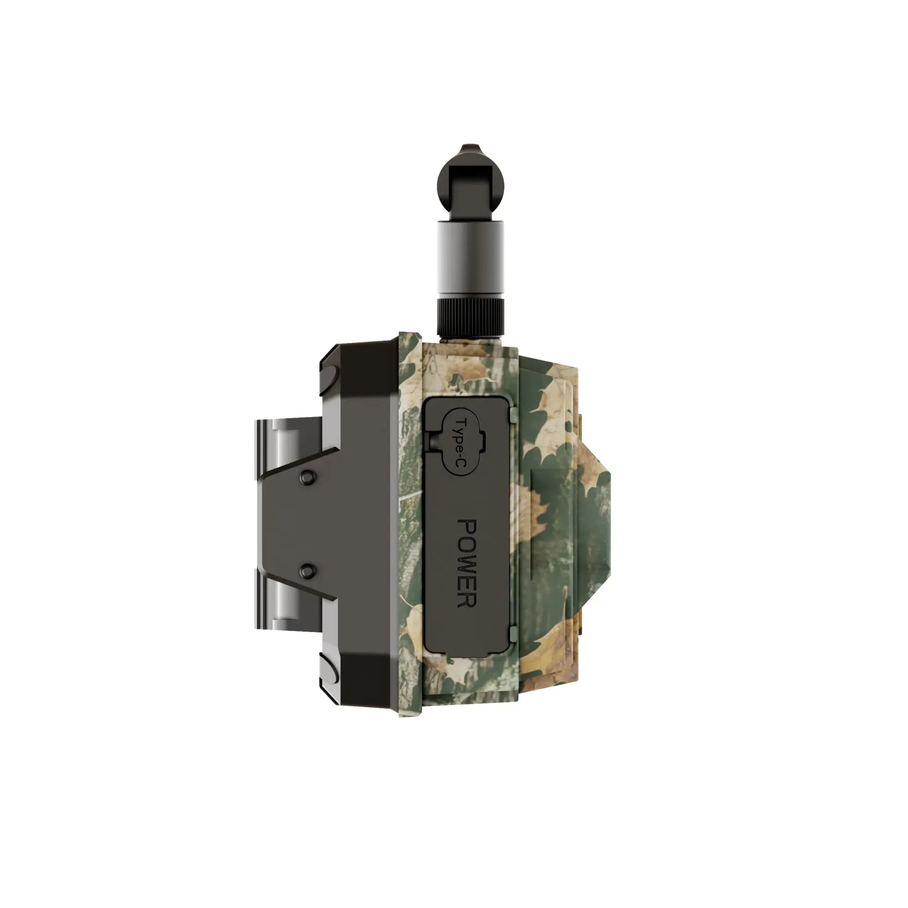 Camouflage Nordowl Trail Camera device with power indicator on a white background