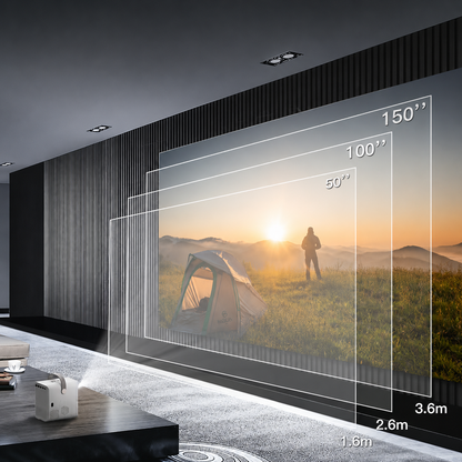 Noventrixa Portable HD Smart Projector P10 100 inch projection at 2.6 metres