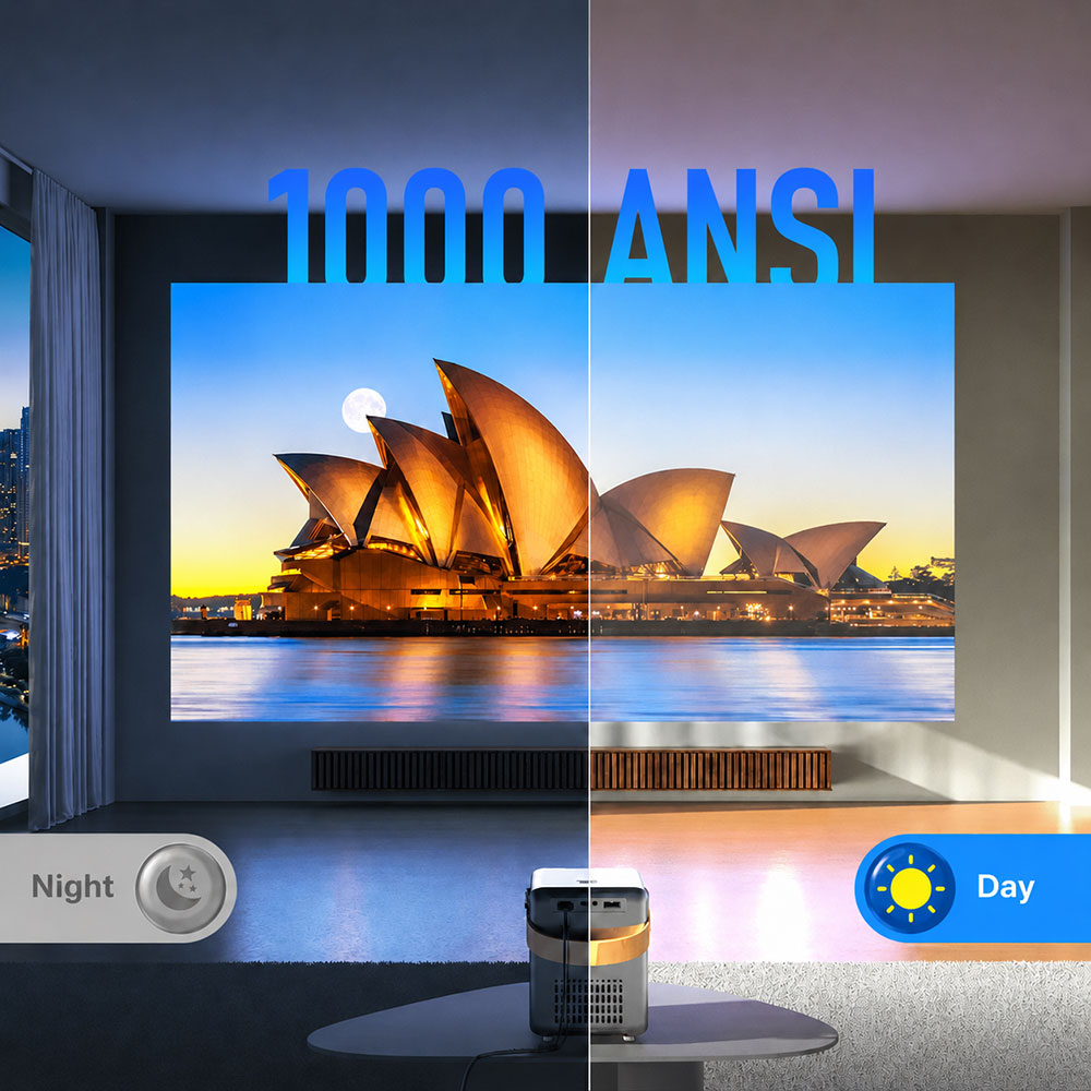 Noventrixa Portable HD Smart Projector P10 LSR speckle reduction technology