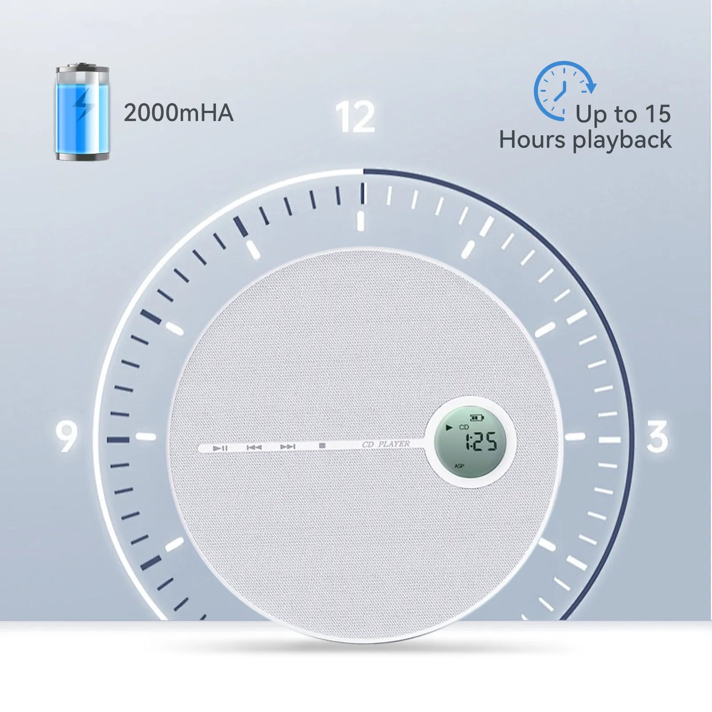  Noxus Portable CD Player hours 
