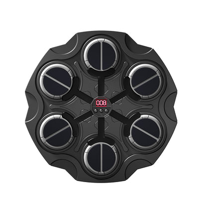 Black and gray Orizon Music Boxing Machine with digital display on a white background