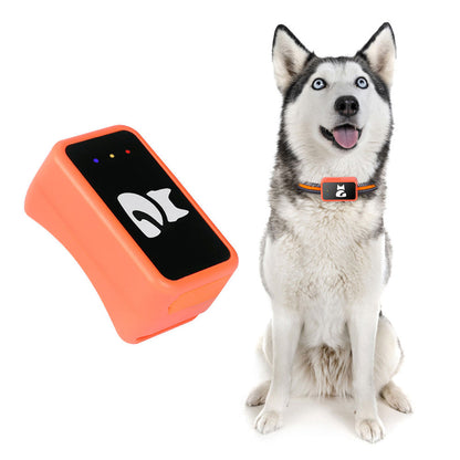 PawiSition Cat GPS Tracker collar and a remote control device on a white background