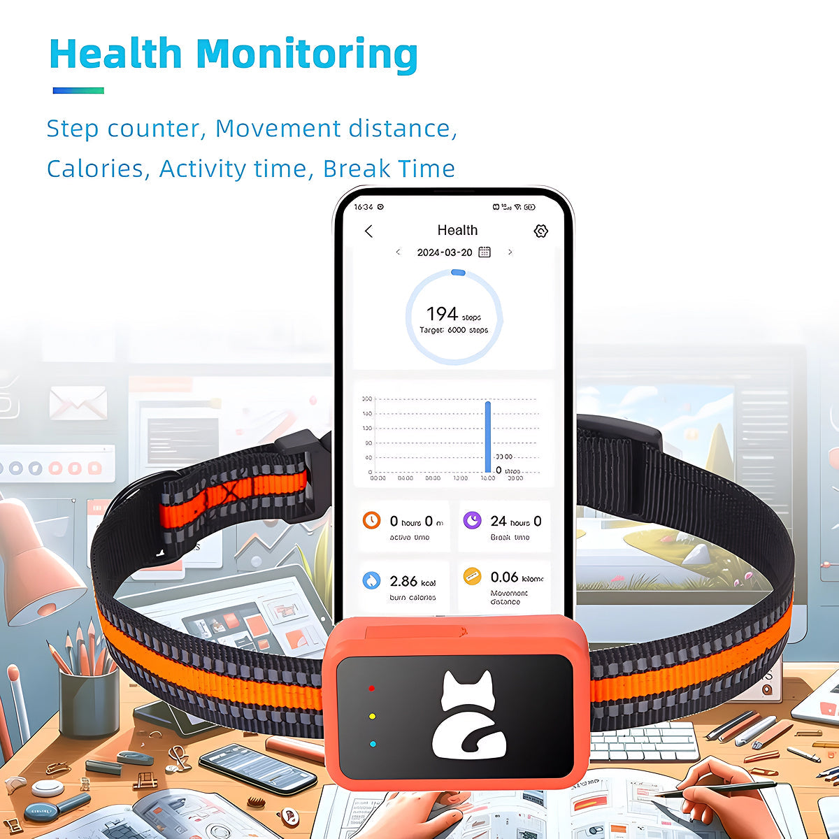 PawiSition Cat GPS Tracker monitor 