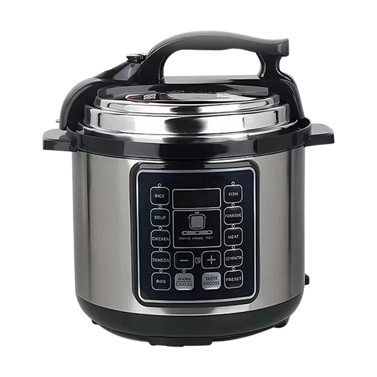 A PresCooki Electric Pressure Cooker with a digital control panel, shown on a plain white background.