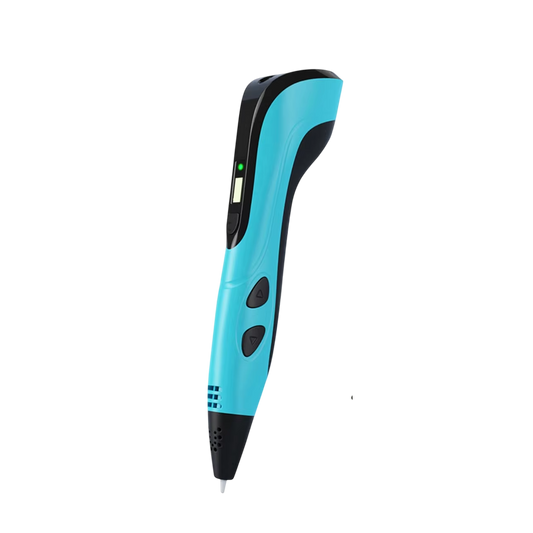 Blue and black PrinpyKid 3D Pen on a white background