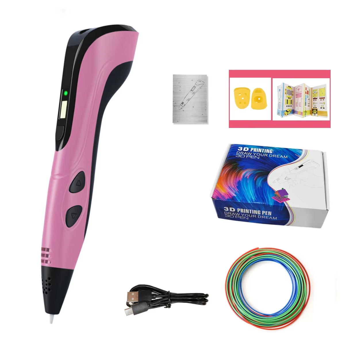 PrinpyKid 3D Pen with accessories on a white background