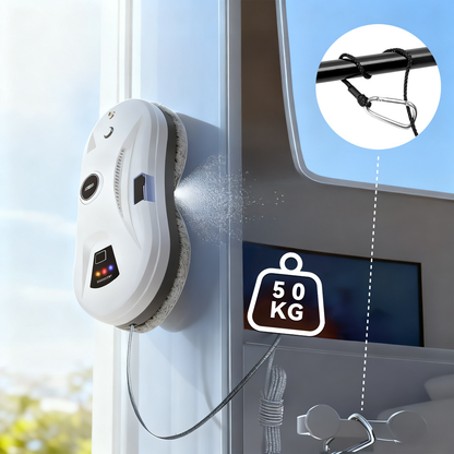 White security camera attached to a vehicle with a close-up inset showing a hook and rope.