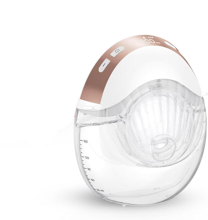Clear shaker bottle with rose gold cap on a white background