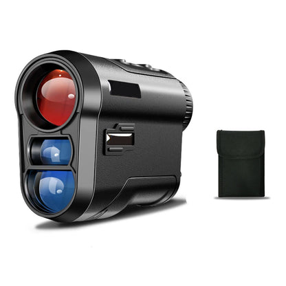RangiMax Golf Rangefinder with a carrying case on a white background