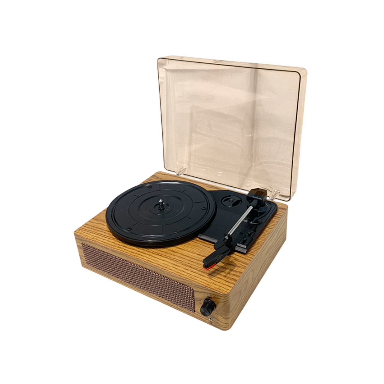 RetroSiDy Record Player with open lid on a white background